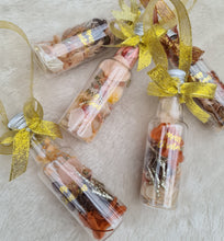 Load image into Gallery viewer, Preserved Everlasting flowers Christmas Bottles Xmas Décor - Rustic orange colours