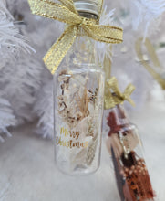 Load image into Gallery viewer, Preserved Everlasting flowers Christmas Bottles Xmas Décor - Rustic orange colours
