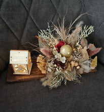 Load image into Gallery viewer, Boho Rustic Preserved flowers Xmas deco with lights XMAS94