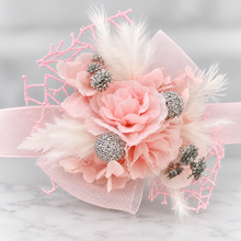 Load image into Gallery viewer, Everlasting flowers school formal / prom / wedding corsage pink & silver beads