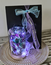 Load image into Gallery viewer, Medium dome w Singapore orchid , gift box & ribbon w lights - MOT19