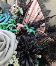 Load image into Gallery viewer, Bridal bouquet - emerald green, black, rose gold