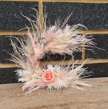 Load image into Gallery viewer, Blush cake hoop with mini preserved rose