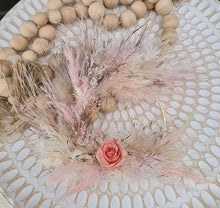 Load image into Gallery viewer, Blush cake hoop with mini preserved rose