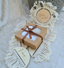 Load image into Gallery viewer, Boho Wooden tassel Baby Milestone Cards