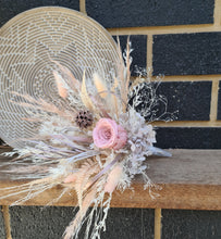 Load image into Gallery viewer, Dusty pink & neutral preserved flowers cake topper
