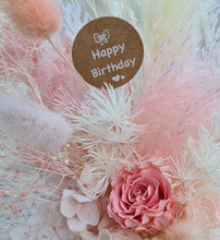 Load image into Gallery viewer, Peach/pink mini preserved rose with free bag & tag