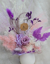 Load image into Gallery viewer, Purple mini preserved rose with free bag & tag
