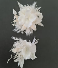 Load image into Gallery viewer, Boho corsage &amp; buttonhole combo pearl bracelet - Wedding / School Formal
