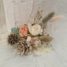 Load image into Gallery viewer, 2 x Sage green pink Everlasting flowers cake topper
