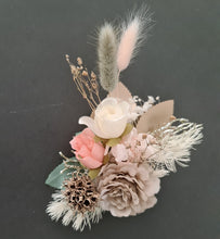 Load image into Gallery viewer, 2 x Sage green pink Everlasting flowers cake topper
