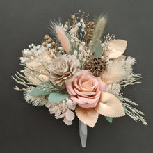 Load image into Gallery viewer, 2 x Sage green pink Everlasting flowers cake topper
