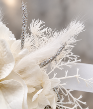 Load image into Gallery viewer, White &amp; silver everlasting flowers corsage &amp; buttonhole – school formal
