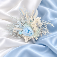 Load image into Gallery viewer, Baby blue floral cake topper – Christening, Baptism, Holly Communion
