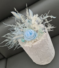 Load image into Gallery viewer, Baby blue floral cake topper – Christening, Baptism, Holly Communion
