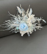 Load image into Gallery viewer, Baby blue floral cake topper – Christening, Baptism, Holly Communion
