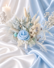 Load image into Gallery viewer, Baby blue floral cake topper – Christening, Baptism, Holly Communion
