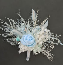 Load image into Gallery viewer, Baby blue floral cake topper – Christening, Baptism, Holly Communion

