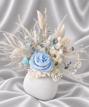 Load image into Gallery viewer, Baby blue floral cake topper – Christening, Baptism, Holly Communion
