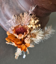 Load image into Gallery viewer, Rustic everlasting flowers buttonhole – Wedding groom, school prom
