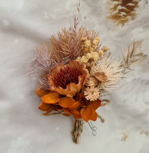 Load image into Gallery viewer, Rustic everlasting flowers buttonhole – Wedding groom, school prom
