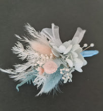 Load image into Gallery viewer, Preserved flowers blush &amp; blue buttonhole
