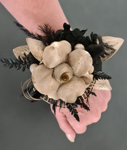 Load image into Gallery viewer, Black &amp; Champagne gold Everlasting flowers corsage - School Prom / Formal
