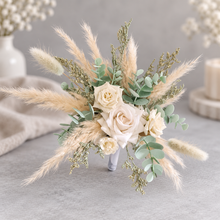 Load image into Gallery viewer, Everlasting flowers cake topper - Sage &amp; neutral
