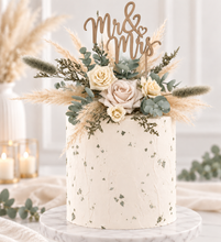 Load image into Gallery viewer, Everlasting flowers cake topper - Sage &amp; neutral
