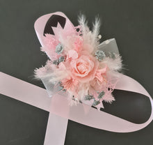 Load image into Gallery viewer, Everlasting flowers school formal / prom / wedding corsage pink &amp; silver bling
