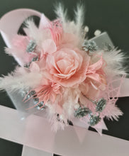 Load image into Gallery viewer, Everlasting flowers school formal / prom / wedding corsage pink &amp; silver bling
