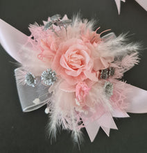 Load image into Gallery viewer, Everlasting flowers school formal / prom / wedding corsage pink &amp; silver bling
