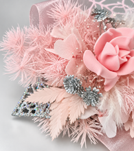 Load image into Gallery viewer, Everlasting flowers school formal / prom / wedding corsage pink &amp; silver glitter
