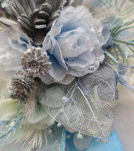 Load image into Gallery viewer, Blush blue &amp; silver everlasting flowers corsage – school formal, prom, wedding
