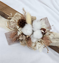 Load image into Gallery viewer, Boho preserved flowers &amp; cotton flower corsage - school formal, prom, graduation
