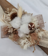 Load image into Gallery viewer, Boho preserved flowers &amp; cotton flower corsage - school formal, prom, graduation
