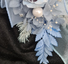 Load image into Gallery viewer, Pastel blue reflexed rose preserved flowers corsage - school formal, prom, graduation
