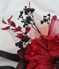 Load image into Gallery viewer, Black &amp; red poppy flower corsage – school formal, prom, graduation, wedding
