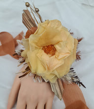 Load image into Gallery viewer, Preserved French rose rustic style corsage – school formal, prom, graduation, wedding
