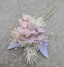 Load image into Gallery viewer, Preserved flowers bobby pin large x 3 blush pastel colours
