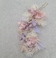 Load image into Gallery viewer, Preserved flowers bobby pin large x 3 blush pastel colours
