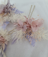 Load image into Gallery viewer, Preserved flowers bobby pin large x 3 blush pastel colours
