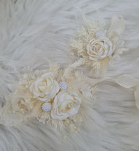 Load image into Gallery viewer, Boho Corsage &amp; buttonhole set w peony - School formal, prom, graduation, wedding
