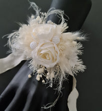 Load image into Gallery viewer, Boho Corsage &amp; buttonhole set w peony - School formal, prom, graduation, wedding
