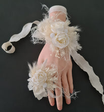 Load image into Gallery viewer, Boho Corsage &amp; buttonhole set w peony - School formal, prom, graduation, wedding
