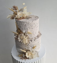 Load image into Gallery viewer, Boho Triple flowers cake topper - engagement, wedding
