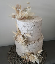 Load image into Gallery viewer, Boho Triple flowers cake topper - engagement, wedding
