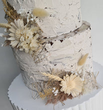 Load image into Gallery viewer, Boho Triple flowers cake topper - engagement, wedding
