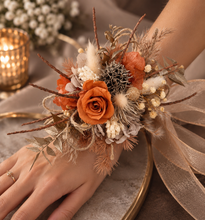 Load image into Gallery viewer, Rustic twigs preserved roses corsage &amp; boutonniere set - School formal, prom, graduation, wedding
