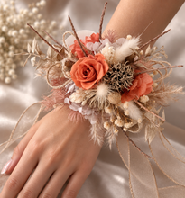 Load image into Gallery viewer, Rustic twigs preserved roses corsage &amp; boutonniere set - School formal, prom, graduation, wedding
